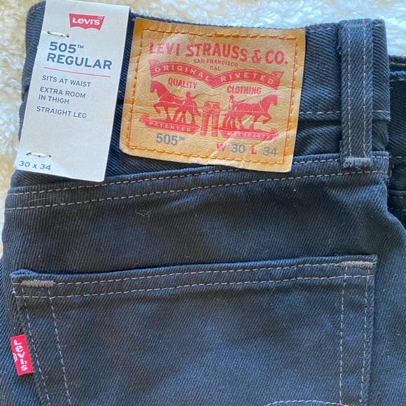 Levi’s Mens 505 Black jean - Picture 4 of 6